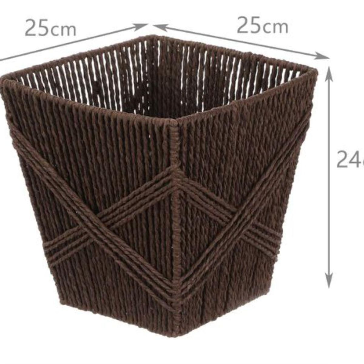 GENERICO - Canasto Organizador Cesto Tejido Material Resistente 25cm