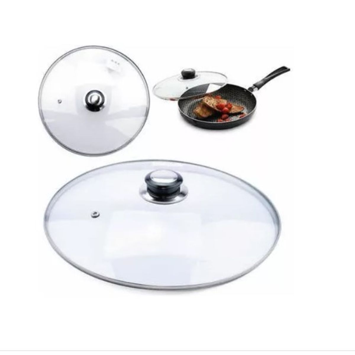 GENERICO - Tapa De Vidrio Para Olla 14 Cm Utensilio De Cocina