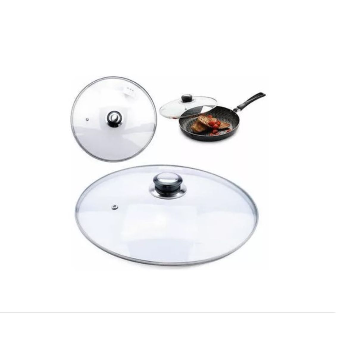 GENERICO - Tapa De Vidrio Para Olla 14 Cm Utensilio De Cocina