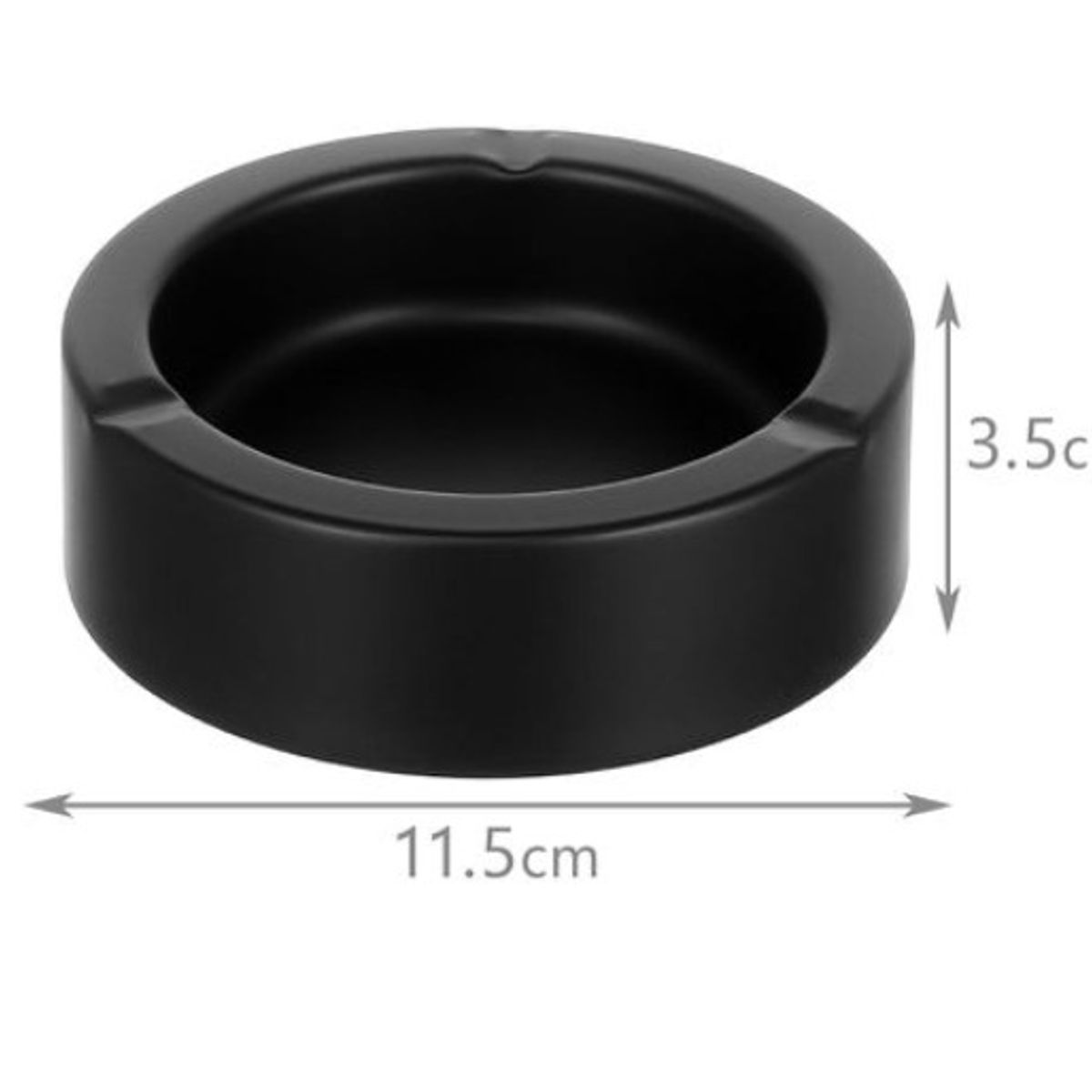 GENERICO - Cenicero Acero Inoxidable Contra Viento Para Hogar Negro