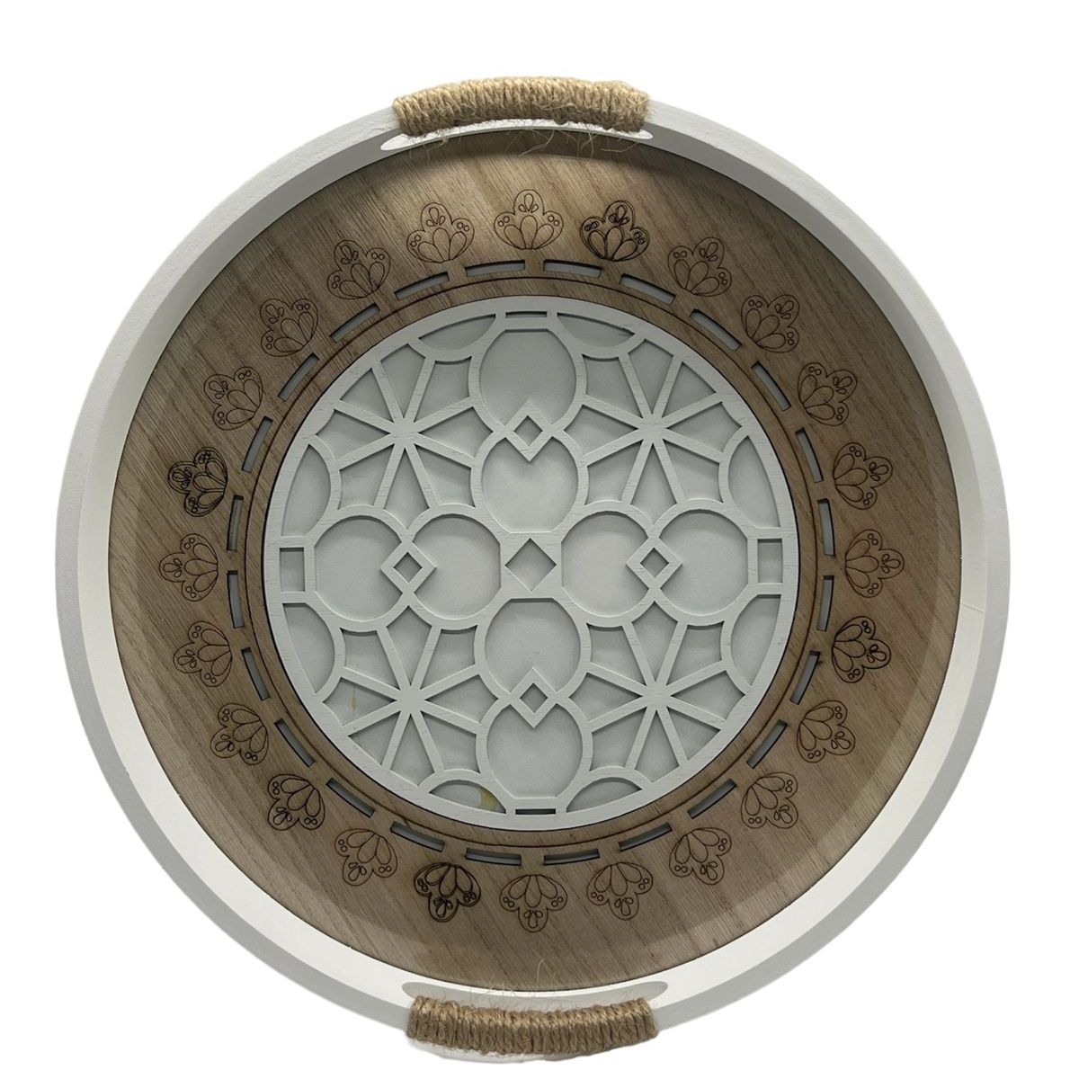 GENERICO - Bandeja Madera Servir Con Diseños Acrilico 35cm