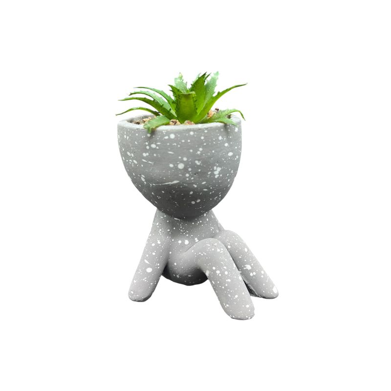 GENERICO - Macetero De Ceramica Planta Artificial Moderno