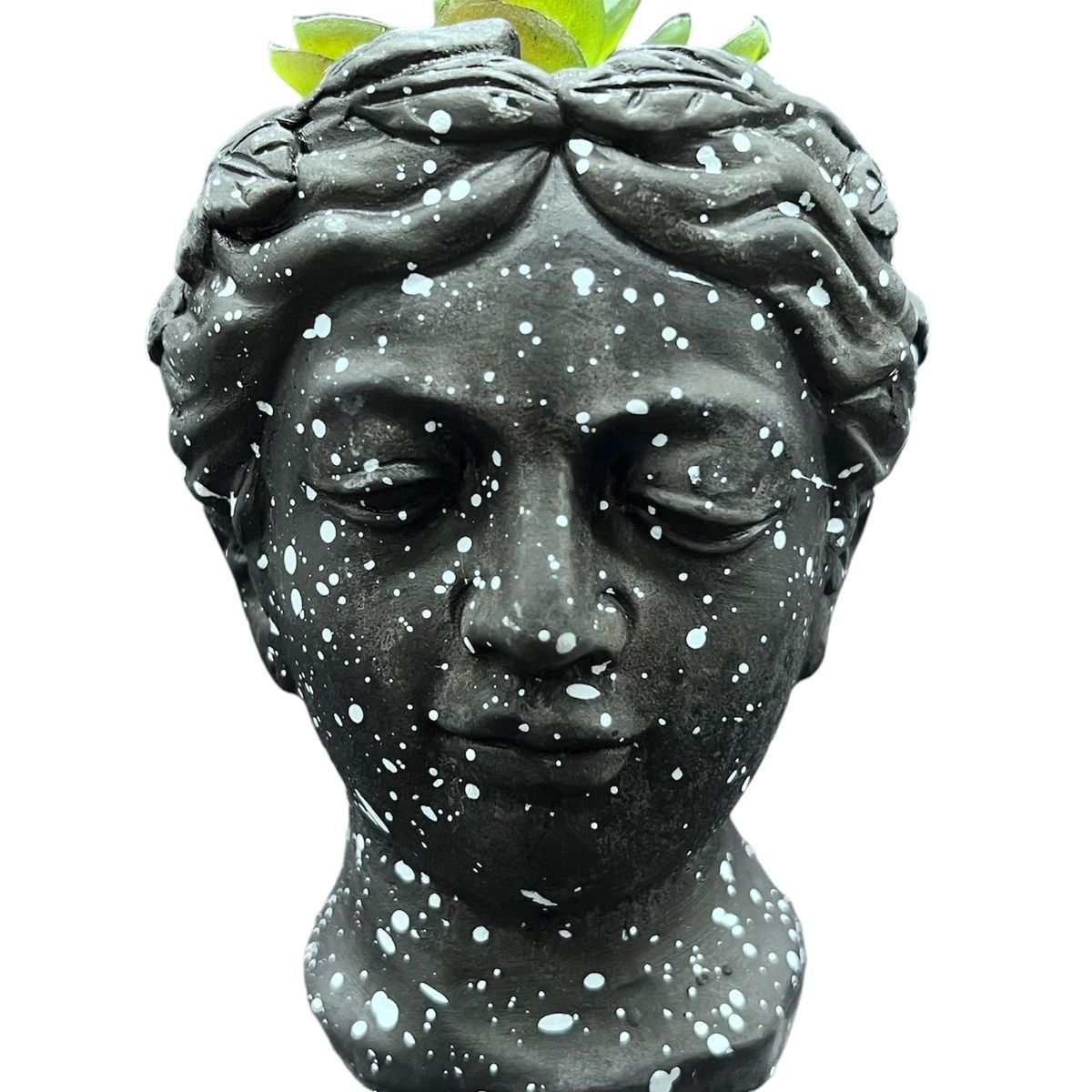 GENERICO - Macetero De Ceramica Planta Artificial Moderno Rostro Griego