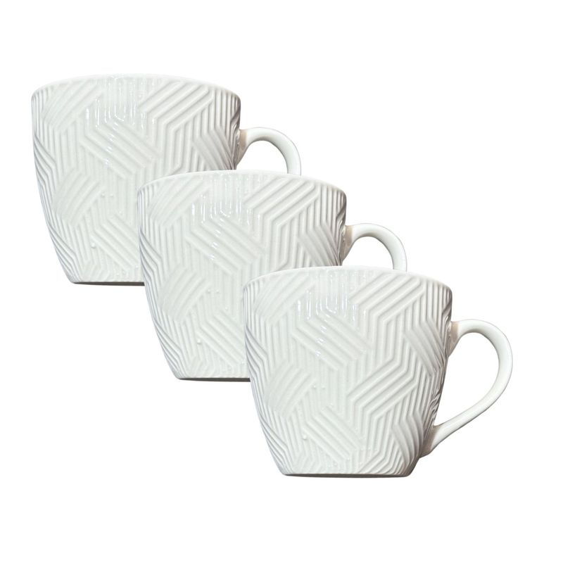 GENERICO - Set de 3 Tazas de Cerámica - 9 oz