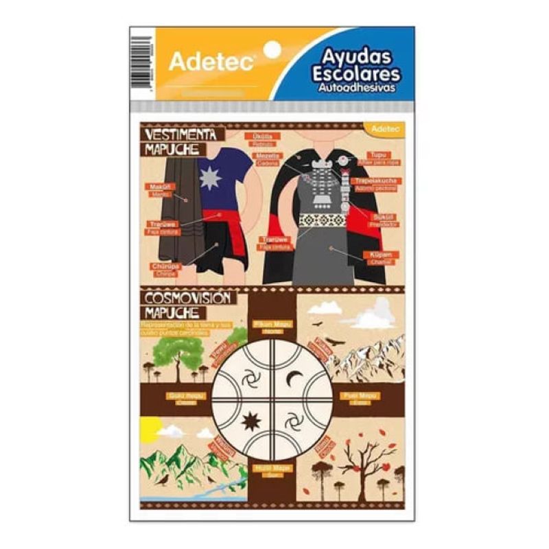ADETEC - Etiqueta Adhesiva De Ayuda Escolar Pueblo Mapuche Adetec