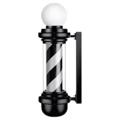 GENERICO - Pole Giratorio Barber Shop Letrero Barbería Peluquería Negro