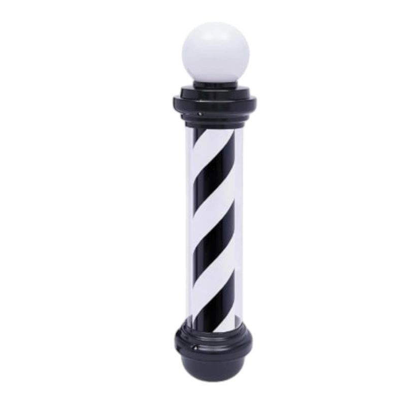 GENERICO - Pole De Barbería Grande Barber Con Esfera NEGRO
