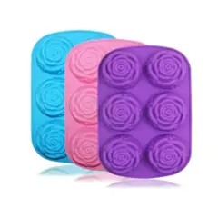 GENERICO - Molde silicona Rosas 6 Cocina Horno Hogar Chocolate Jabon