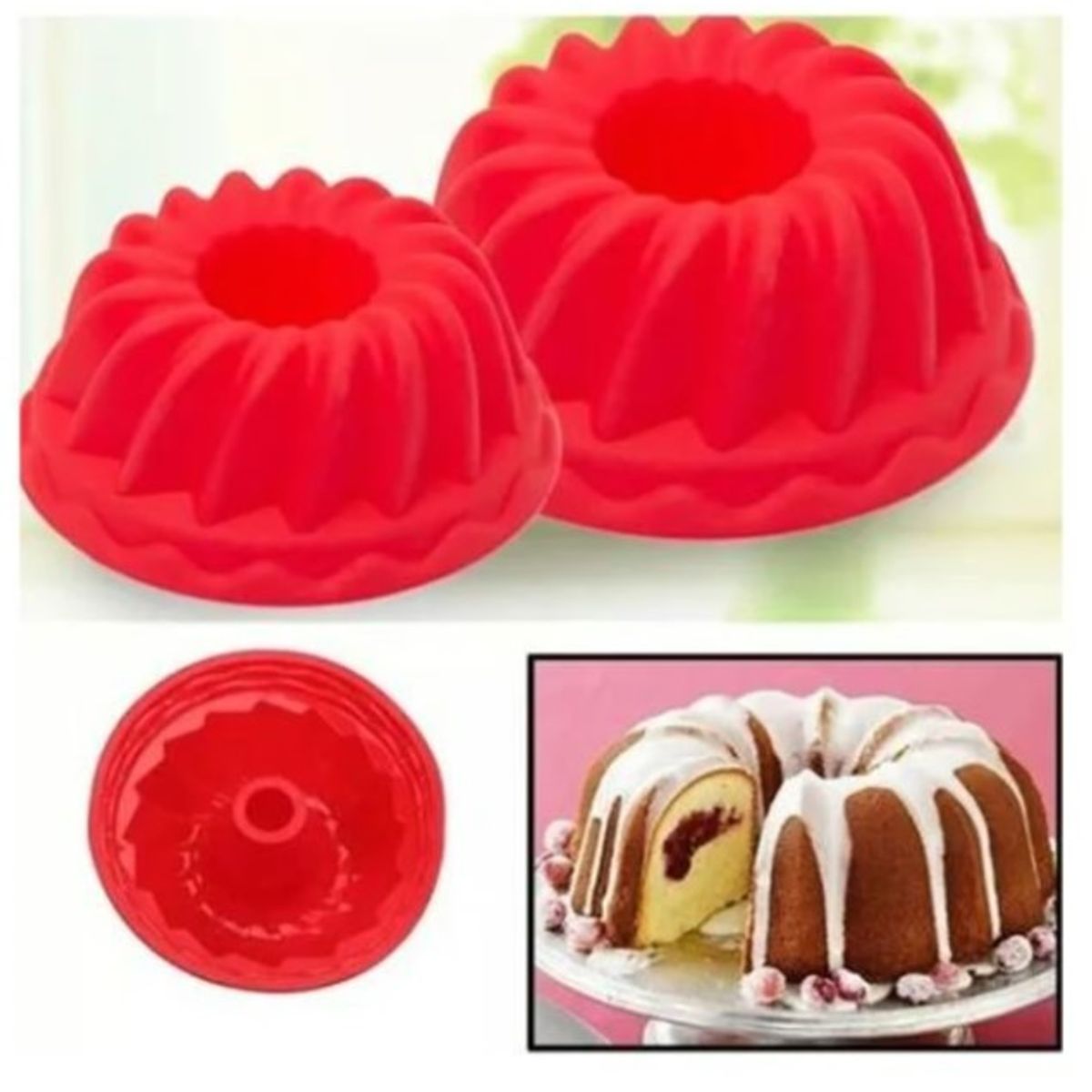 GENERICO - Molde De Silicona Para Queque 25 Cm Pastelería Repostería