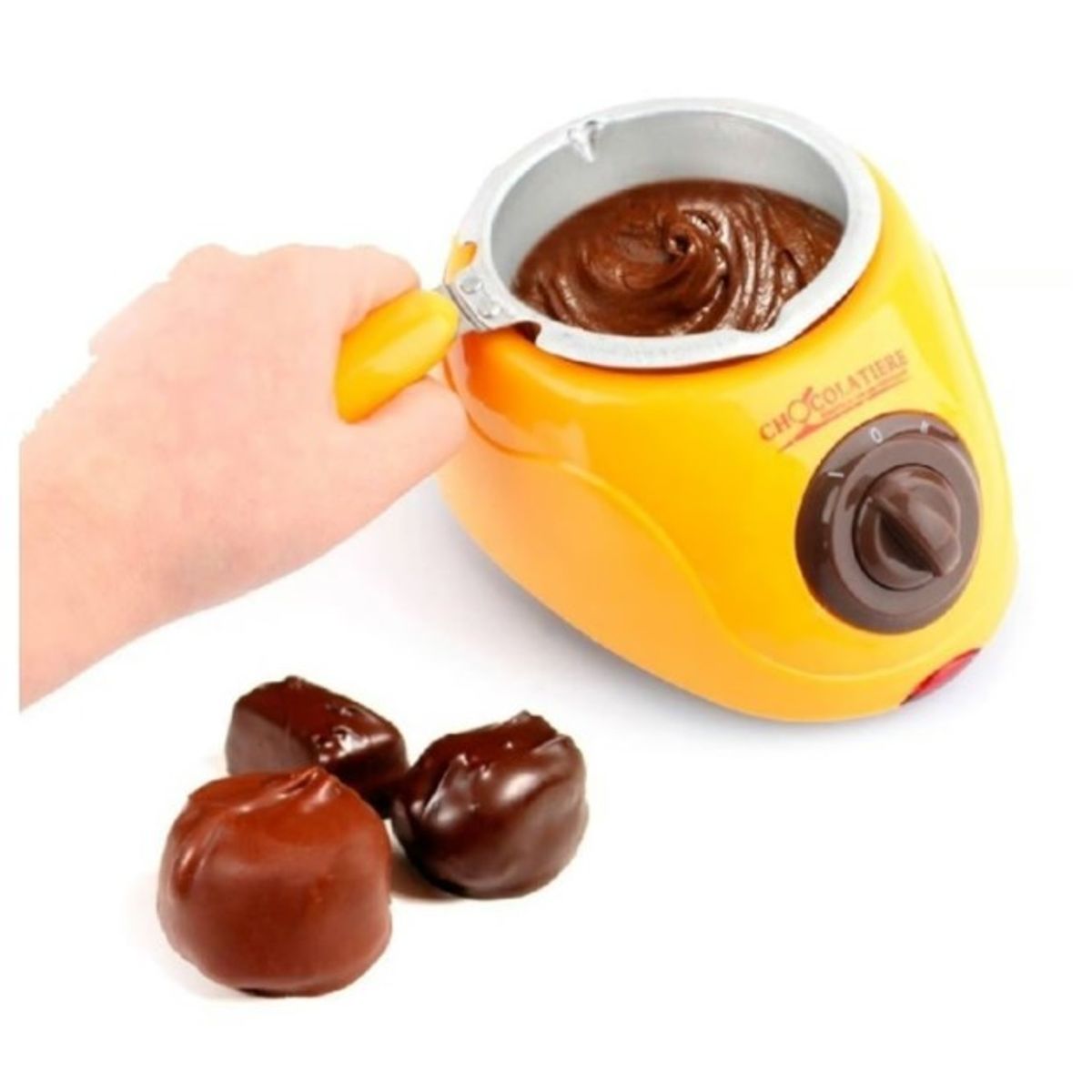 GENERICO - Máquina Funde Derrite Chocolate 30 Piezas Fondue Amarilla