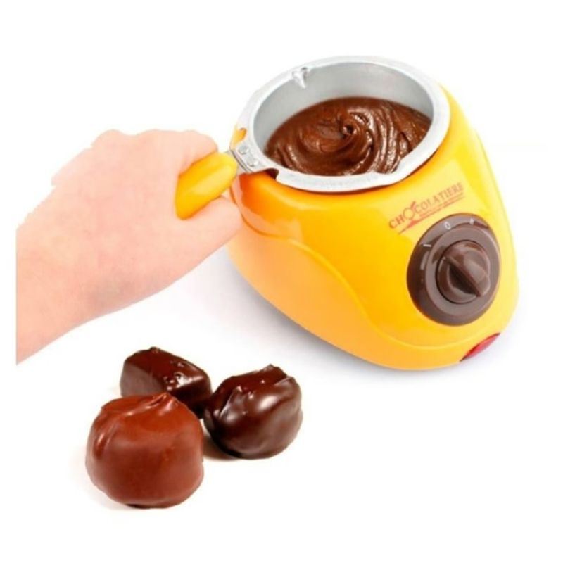 GENERICO - Máquina Funde Derrite Chocolate 30 Piezas Fondue Amarilla