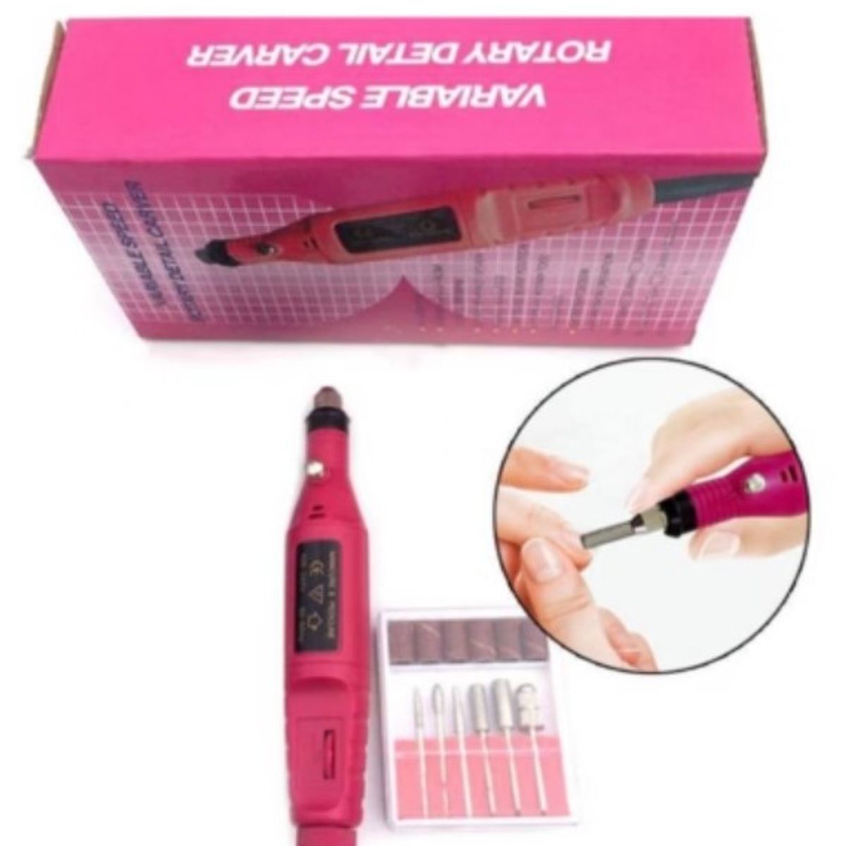 GENERICO - Kit Torno Profesional Manicure Pedicure Personal