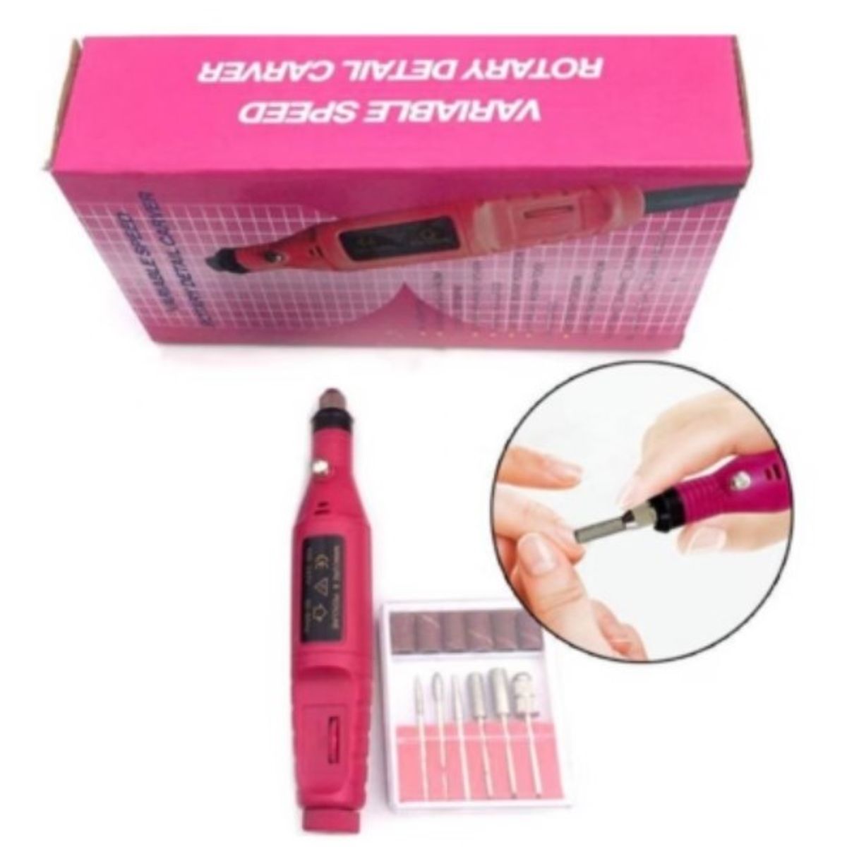 GENERICO - Kit Torno Profesional Manicure Pedicure Personal