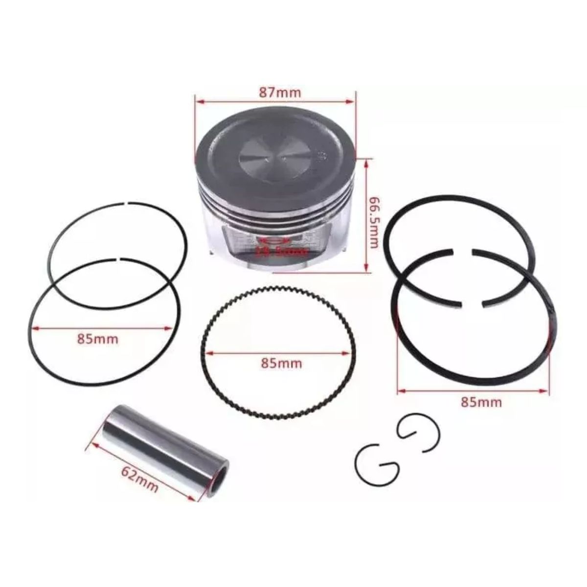 GENERICO - Kit Pistón Anillos Para Motor Honda Gx390 13hp