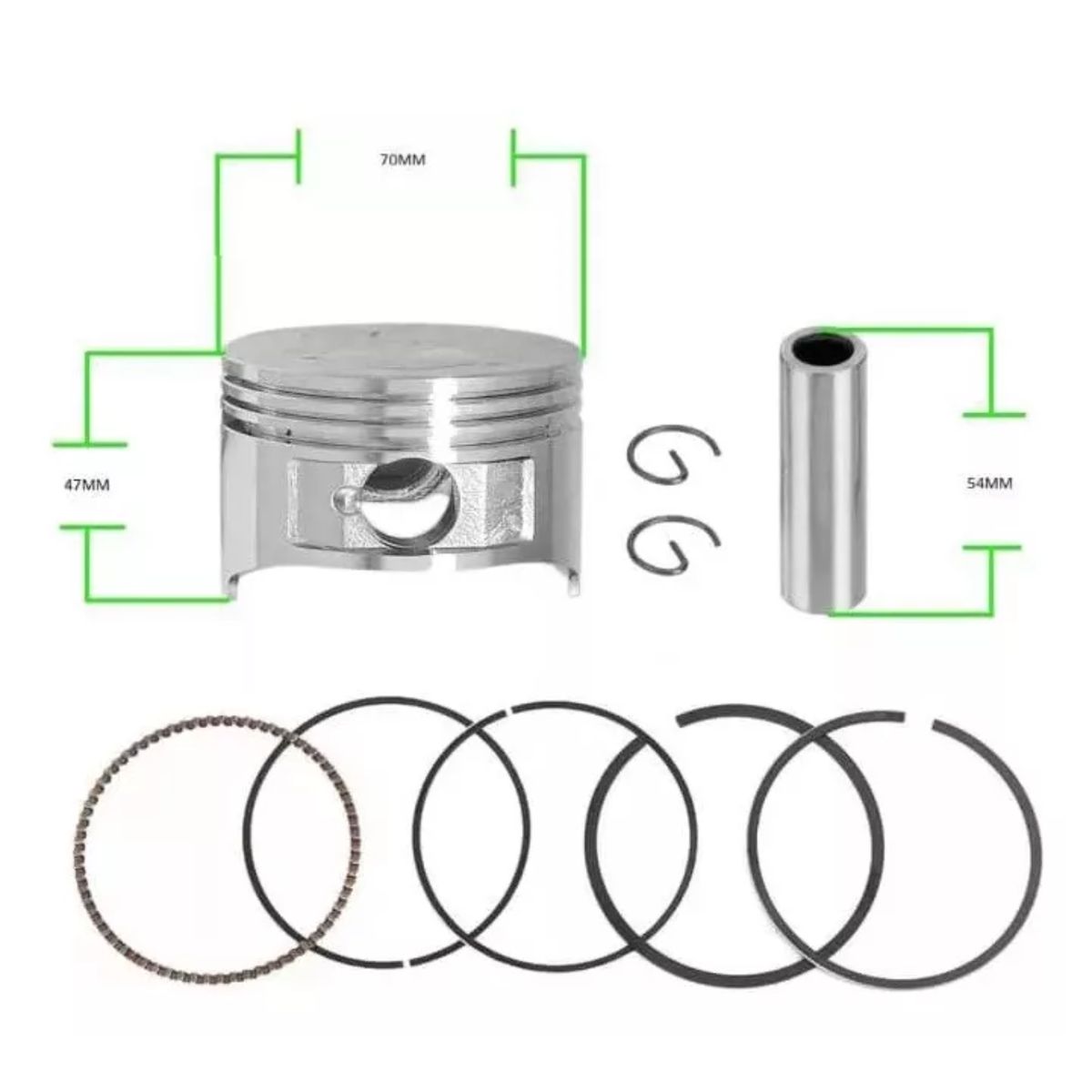 GENERICO - Kit De Pistón Y Anillos Para Motor Honda Gx220 75hp