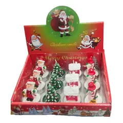 GENERICO - Pack 12 Velas Navideñas Decoración Navidad