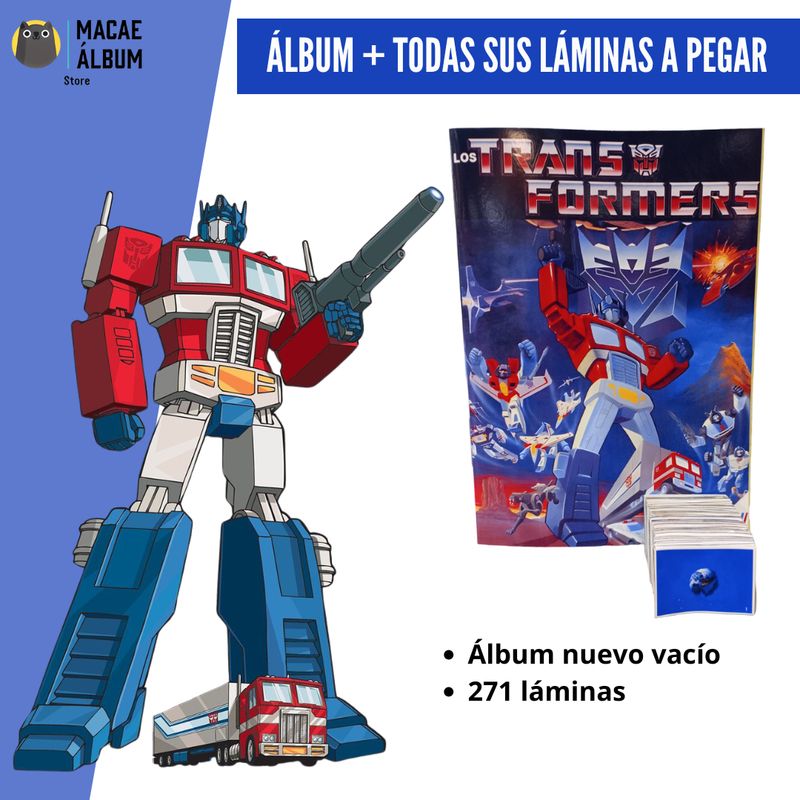 GENERICO - Álbum Transformers rmst 86 + Todas Sus Láminas A Pegar