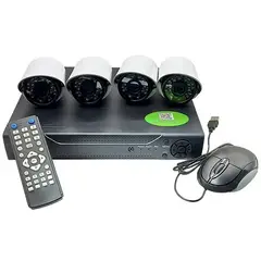 GENERICO - Kit CCTV con 4 Cámaras Full AHD 1080p P2P