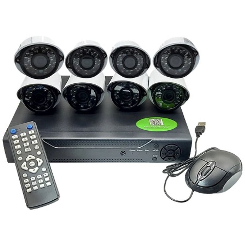 GENERICO - Kit CCTV con 8 Cámaras Full AHD 1080p P2P