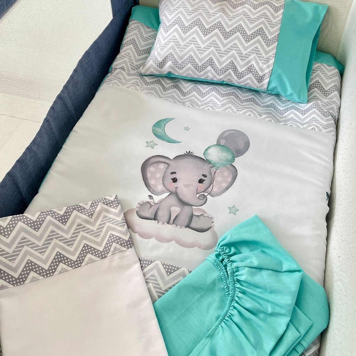 GENERICO - Juego de sabana mas cobertor cuna colecho bebe