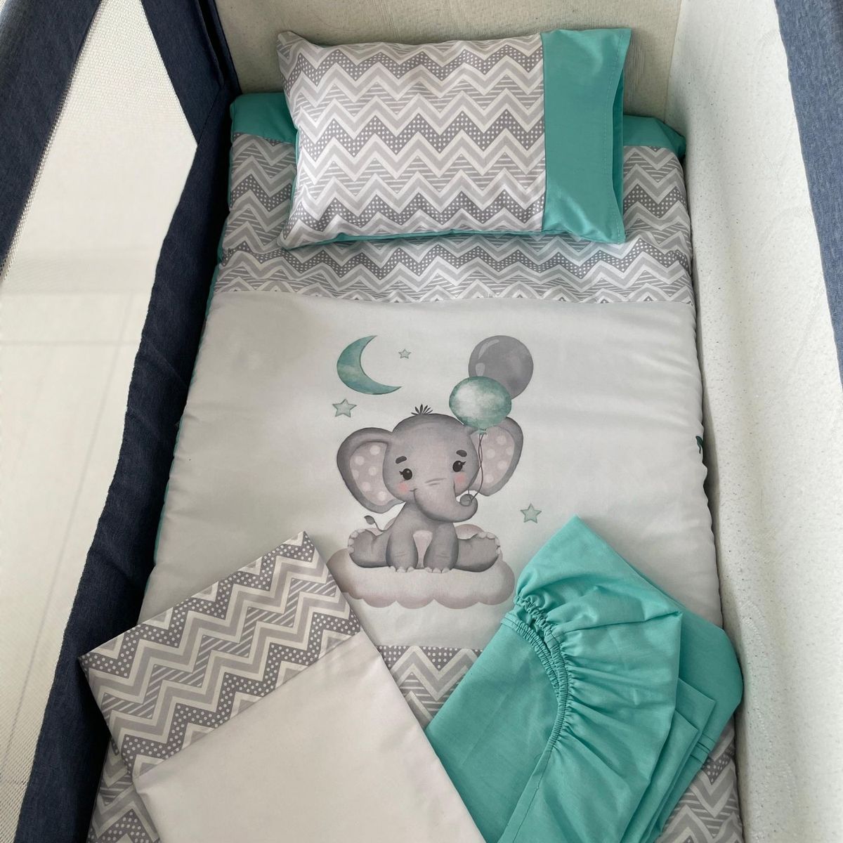 GENERICO - Juego de sabana mas cobertor cuna colecho bebe