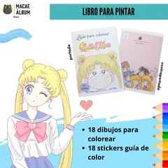 GENERICO - Libro Para Pintar Sailor Moon con stickers