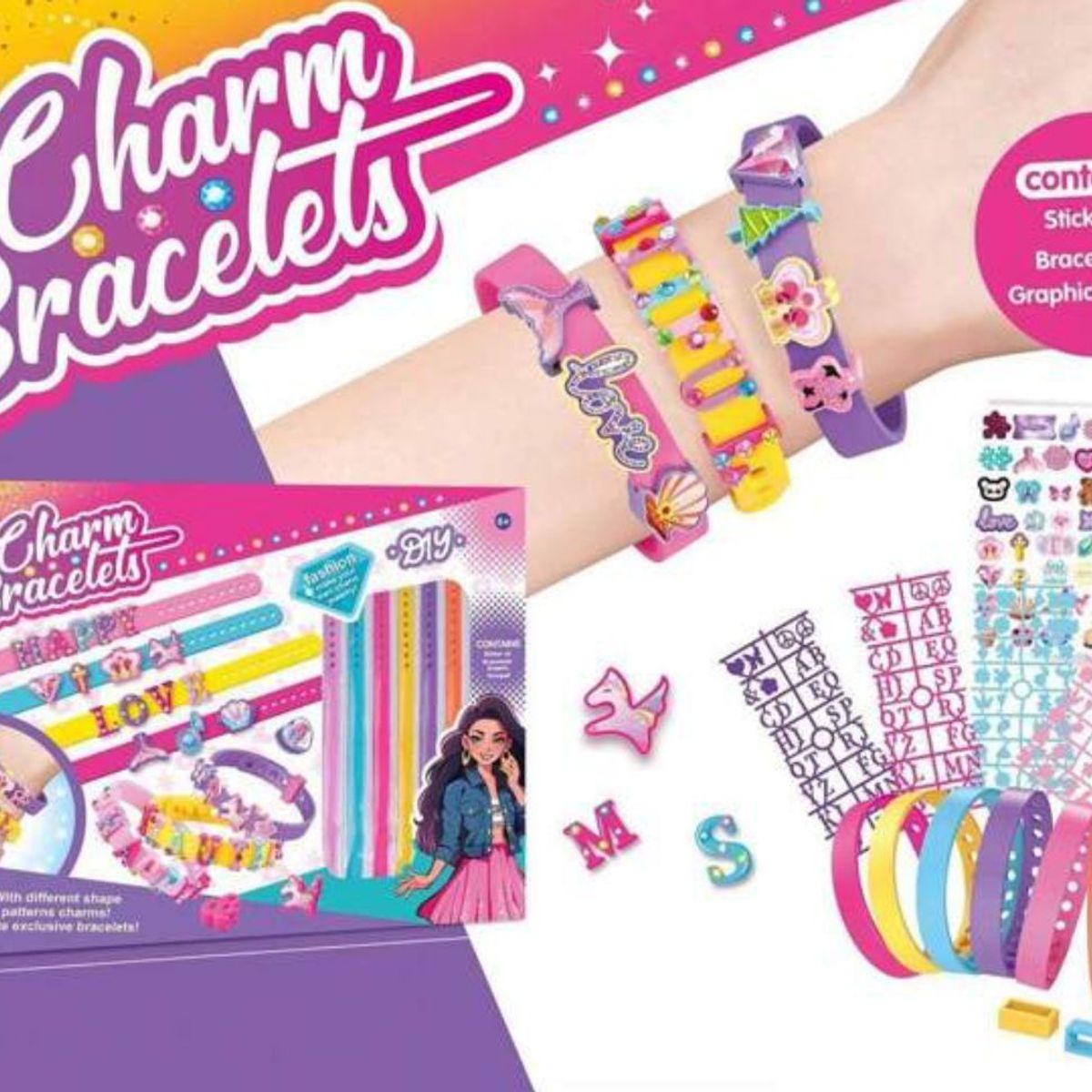 GENERICO - Set Infantil Pulseras Con Mensaje