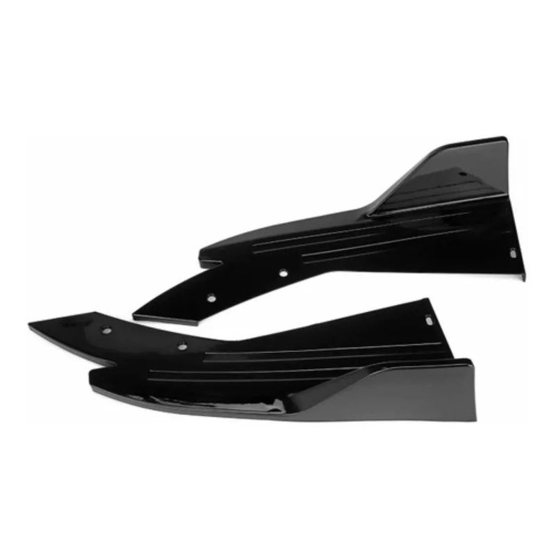 GENERICO - Lip Bumper Trasero Universal Negro Brillante