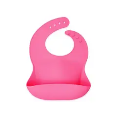 GENERICO - Babero De Silicona Recolector De Comida Para Bebés Fucsia