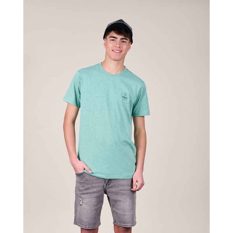 POLEMIC - Polera Vintage Melange Lisa manga corta - Polemic Junior