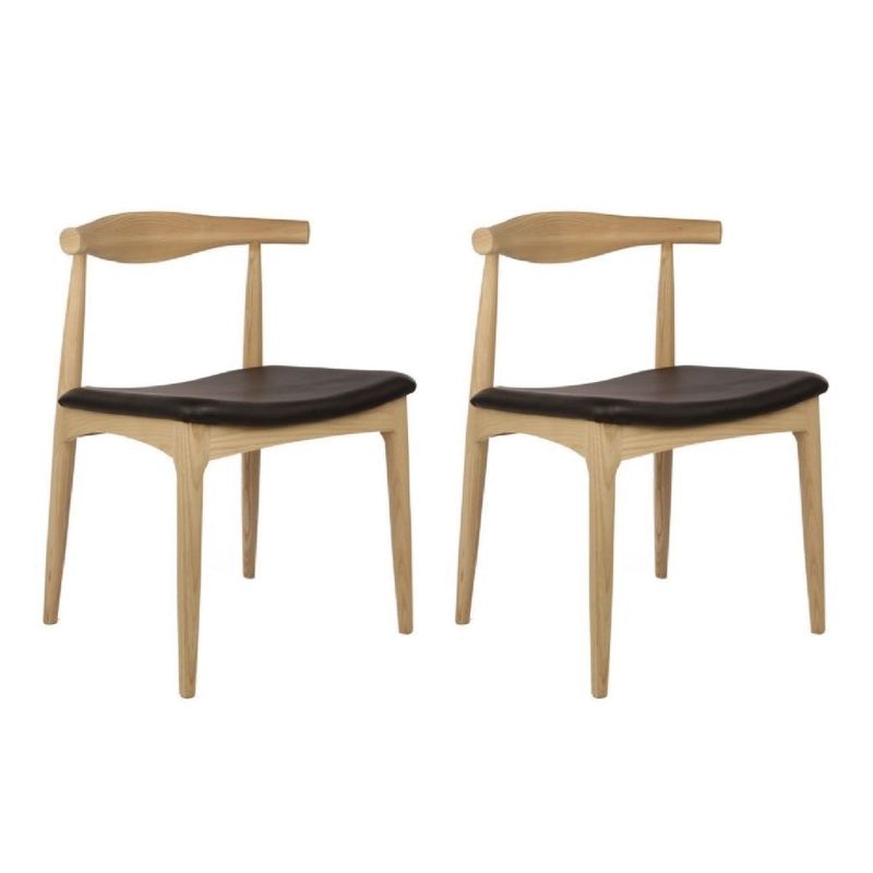 CASATRES - Pack 2 sillas de comedor Acaya Elbow