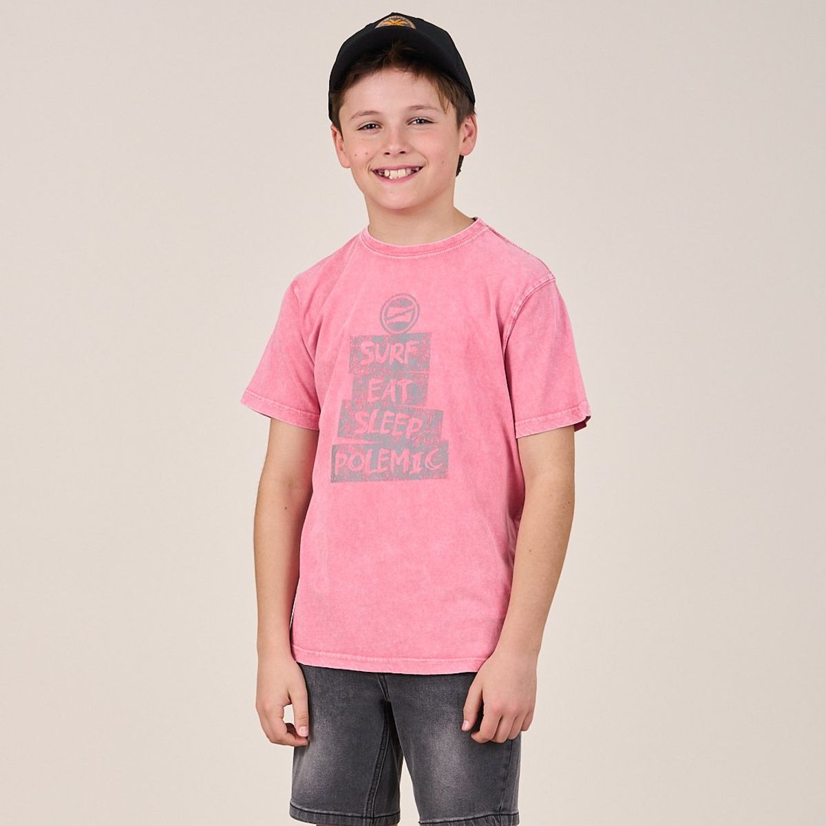 POLEMIC - Polera procesada Retro manga corta VV1161 - Polemic 