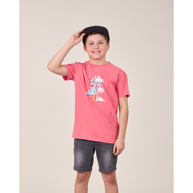 POLEMIC - Polera procesada Retro manga corta VV1162 - Polemic _.