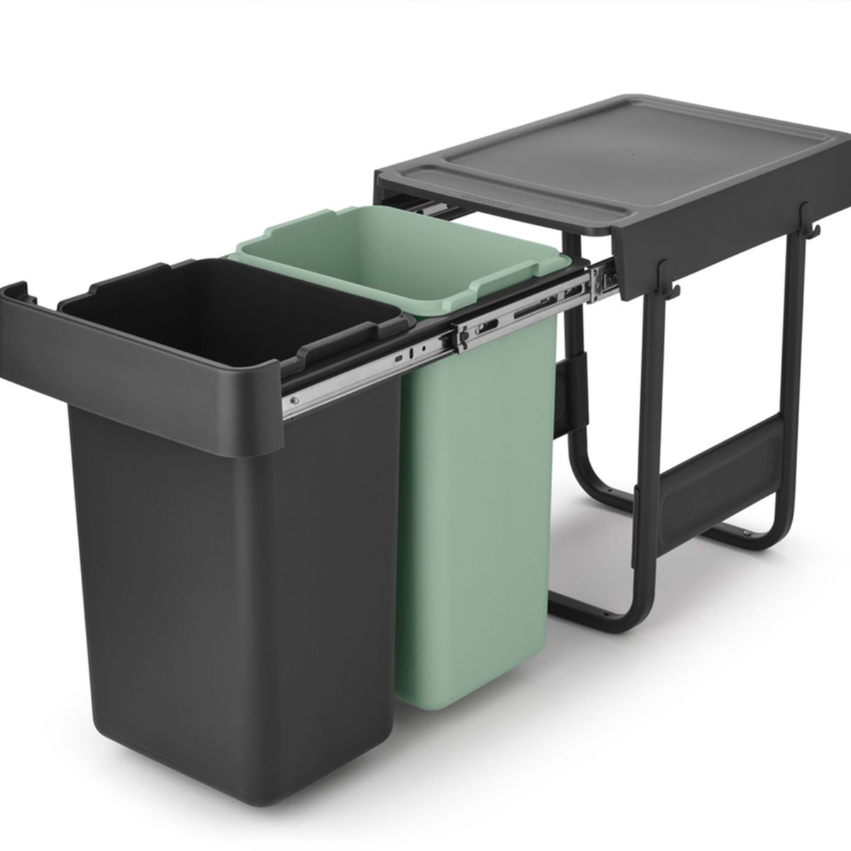 BRABANTIA - Basurero Sort & Go 2 x 15 Lt Dark Grey & Jade Green