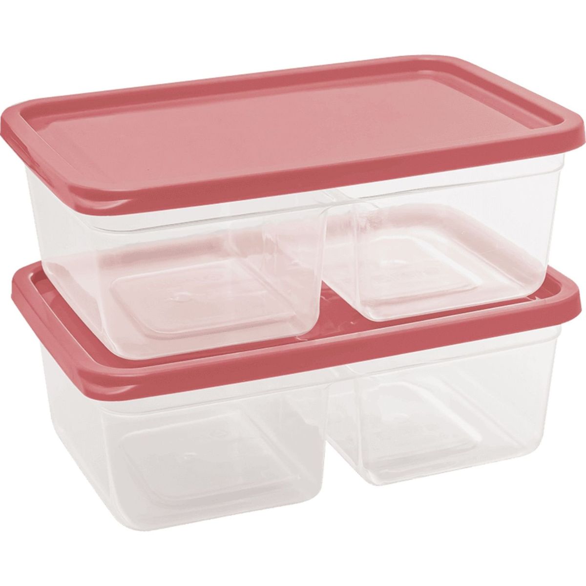 JAGUAR - 2 Taper Contenedor Doble Division Envase 1.1 Litros Rosa