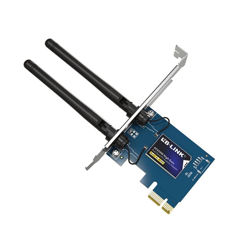 GENERICO - Adaptador PCI Express WIFI AC650 Dual Band 650MBPS HIGH GANG 2 Antena
