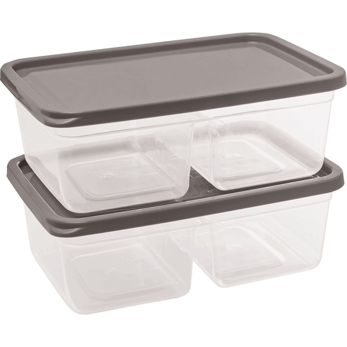 JAGUAR - 2 Taper Contenedor Doble Division Envase 1.1 Litros Gris