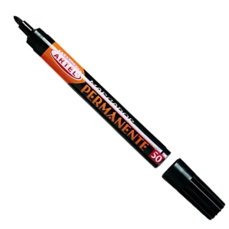 ARTEL - Marcador Permanente Negro Punta Redonda Artel