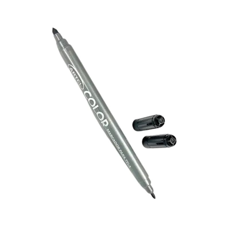 ARTEL - Marcador De Tela Negro Doble Punta
