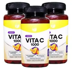 NATURAL FARM - Vitamina C 1000mg Nf 3 Frascos 360 Comp. 3x120