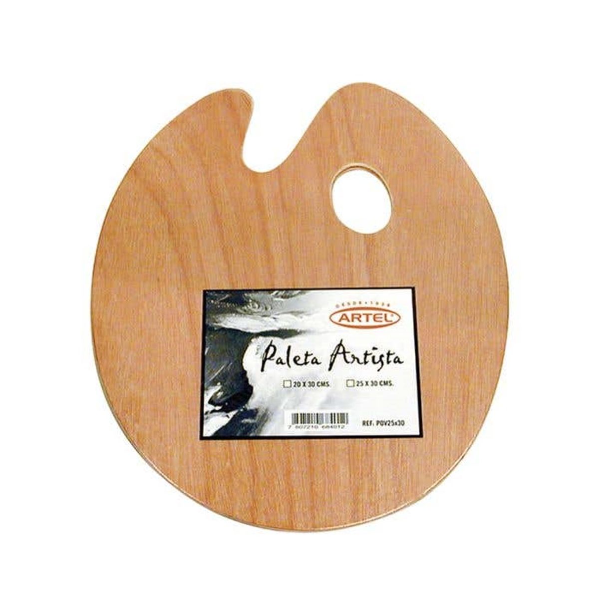 ARTEL - Paleta Madera Ovalada 20x30cm Artel
