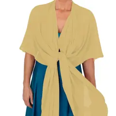 MARIA PASKARO - Tapado Capa Multiforma Catania Gasa Amarillo Mantequilla