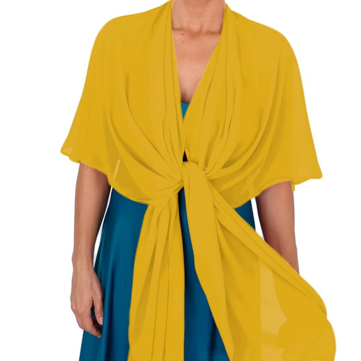 MARIA PASKARO - Tapado Capa Multiforma Catania Gasa Mantequilla Oscuro Maria Paskaro