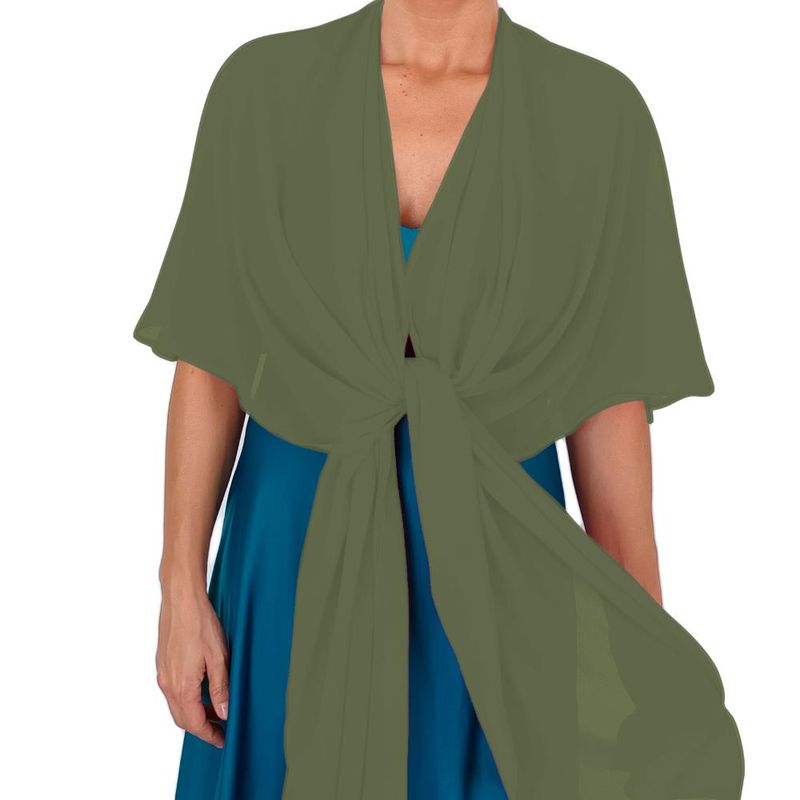 MARIA PASKARO - Tapado Capa Multiforma Catania Gasa Verde Oliva Maria Paskaro - Verde Espárrago
