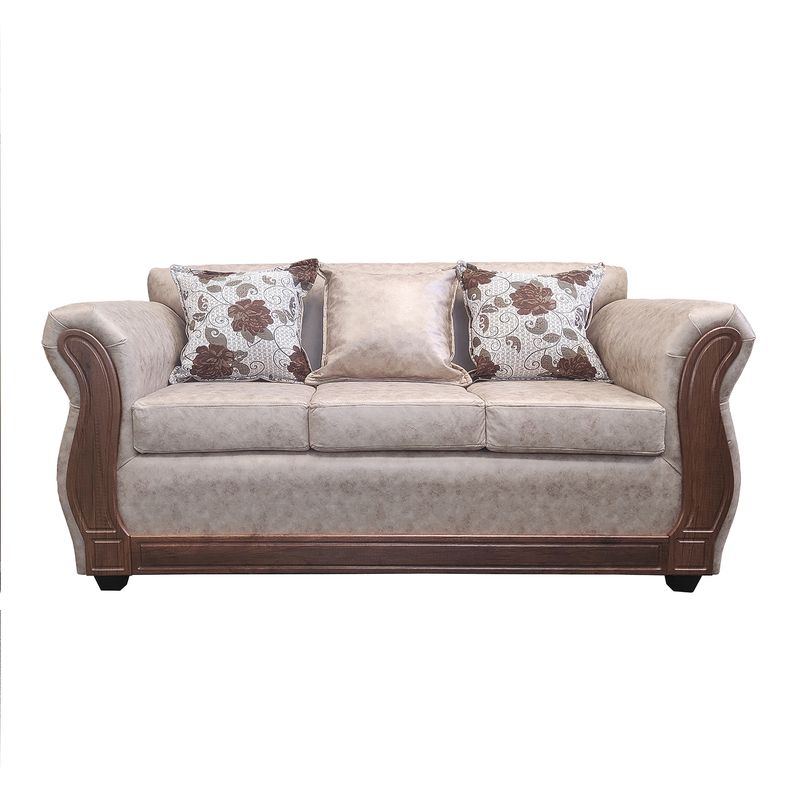 AMERICA DECORA - Sofá 3 Personas Eleonor Envejecido Beige X