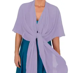 MARIA PASKARO - Tapado Capa Multiforma Catania Gasa Lila Claro