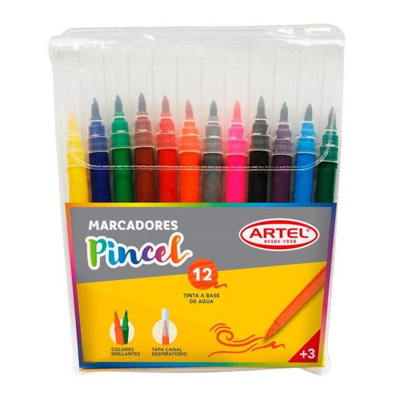 ARTEL - Estuche 12 Marcadores Punta Pincel