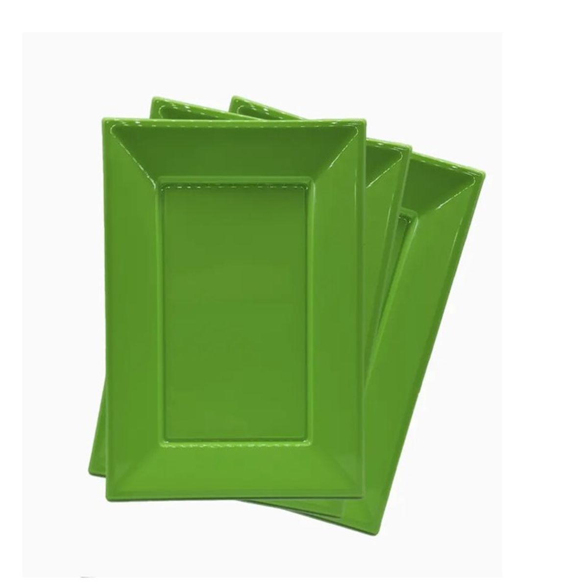 GENERICO - Platos Rectangulares 3 pcs Colores Surtidos