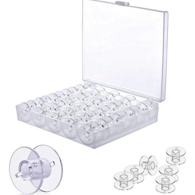 GENERICO - 25 Carretes O Bobinas Plástico Para Maquina De Coser Y Caja