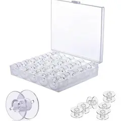 GENERICO - 25 Carretes O Bobinas Plástico Para Maquina De Coser Y Caja